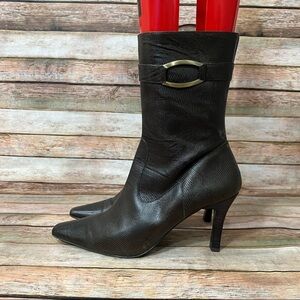 Alfani Green Leather Heeled Boots